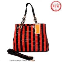 michael kors striped reliëf leer groot rood boekentassen Wholesale Website ydt4m534